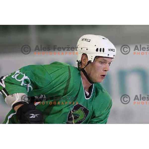 Andrej Tavzelj from Tilia Olimpija at first ice practice session for 2009-2010 season in Hala Tivoli, Ljubljana, Slovenia 3.8.2009 