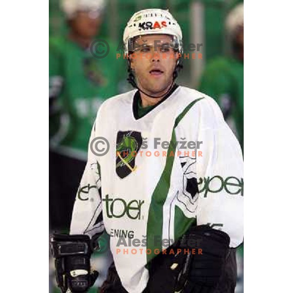 Kevin Mitchell from Tilia Olimpija at first ice practice session for 2009-2010 season in Hala Tivoli, Ljubljana, Slovenia 3.8.2009 