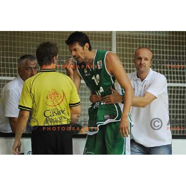 Golemac, Zdovc at the basketballl game Slovenia - Russia, Friendly Match, Novo Mesto, 10.08.2009, 