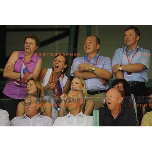 Rems, Sesok at the basketballl game Slovenia - Russia, Friendly Match, Novo Mesto, 10.08.2009, 