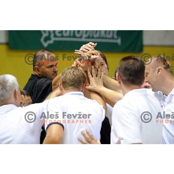 Slovenian national basketball team at the basketballl game Slovenia - Russia, Friendly Match, Novo Mesto, 10.08.2009, 
