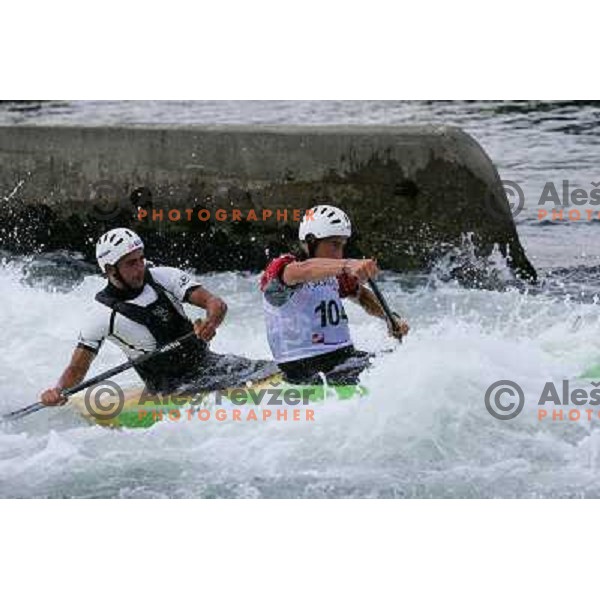 Maynadier, Perilhou during ICF Slalom World Ranking race, Slovenian Open in Tacen, 23.08.2009 