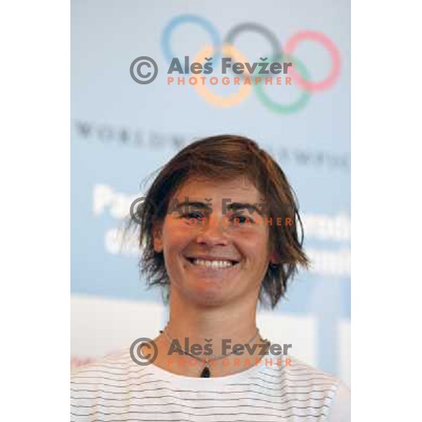 Andreja Mali, Slovenia Olympic team candidate for Vancouver 2010 Olympic Games at press conference at Joze Pucnik Airport, Brnik 3.09.2009 