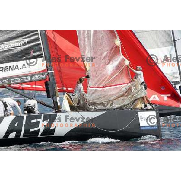 Team Austria during first day of match racing at Bank Sarasin RC 44 Portoroz Cup, Slovenia 29.9.2009 
