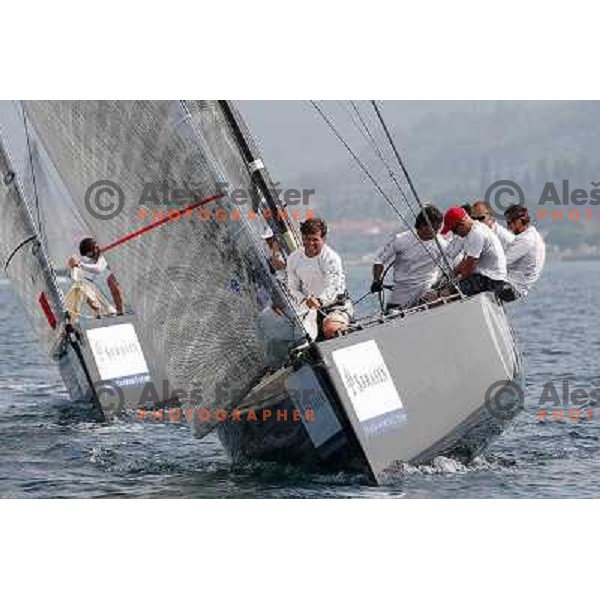 Team Organika and skipper Karol Jablonski and team Sea Dubai during first day of match racing at Bank Sarasin RC 44 Portoroz Cup, Slovenia 29.9.2009 