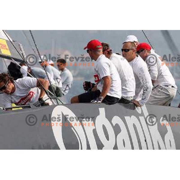 Team Organika during first day of match racing at Bank Sarasin RC 44 Portoroz Cup, Slovenia 29.9.2009 