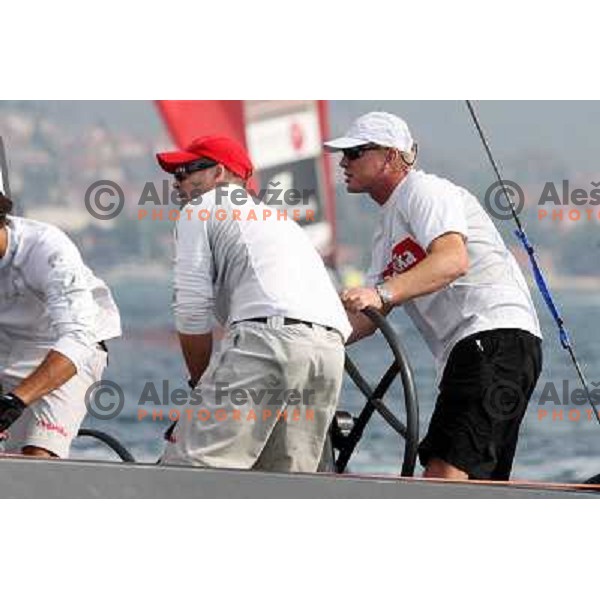 Team Organika and skipper Karol Jablonski during first day of match racing at Bank Sarasin RC 44 Portoroz Cup, Slovenia 29.9.2009 
