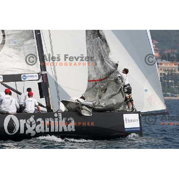 Team Organika during first day of match racing at Bank Sarasin RC 44 Portoroz Cup, Slovenia 29.9.2009 