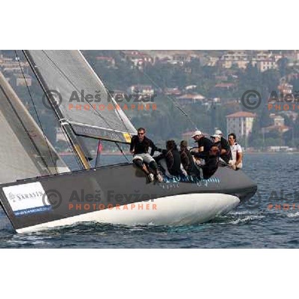 Ekipa Modri gaj during first day of match racing at Bank Sarasin RC 44 Portoroz Cup, Slovenia 29.9.2009 