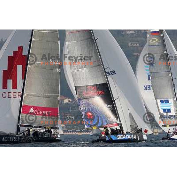 Team Ceeref and team Sea Dubai during first day of match racing at Bank Sarasin RC 44 Portoroz Cup, Slovenia 29.9.2009 