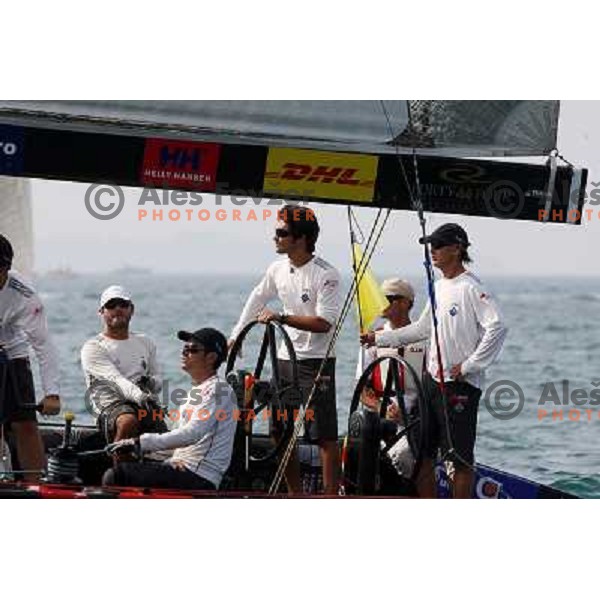 Team Puerto Calero Islas Canarias and skipper Jose Maria Ponce during first day of match racing at Bank Sarasin RC 44 Portoroz Cup, Slovenia 29.9.2009 