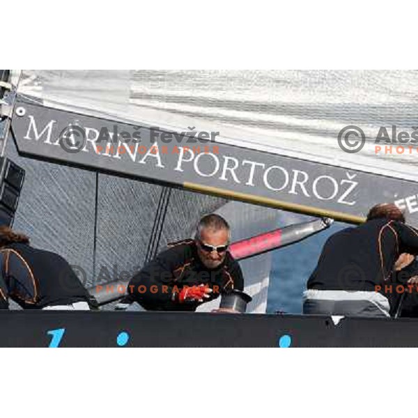Andrej Justin and ekipa Modri gaj during first day of match racing at Bank Sarasin RC 44 Portoroz Cup, Slovenia 29.9.2009 
