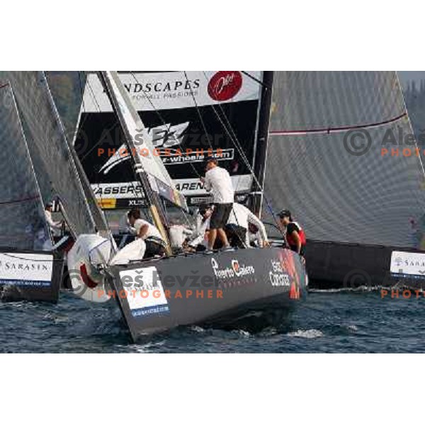 Team Puerto Calero Islas Canarias and skipper Jose Maria Ponce during first day of match racing at Bank Sarasin RC 44 Portoroz Cup, Slovenia 29.9.2009 