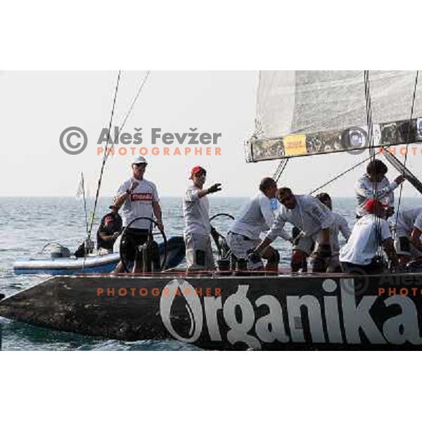 Team Organika and skipper Karol Jablonski and team Sea Dubai during first day of match racing at Bank Sarasin RC 44 Portoroz Cup, Slovenia 29.9.2009 