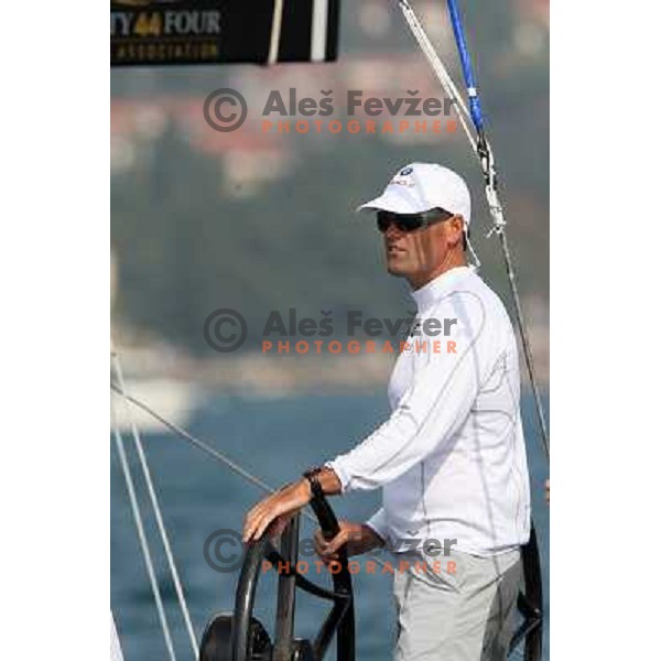 Russell Coutts during first day of match racing at Bank Sarasin RC 44 Portoroz Cup, Slovenia 29.9.2009 