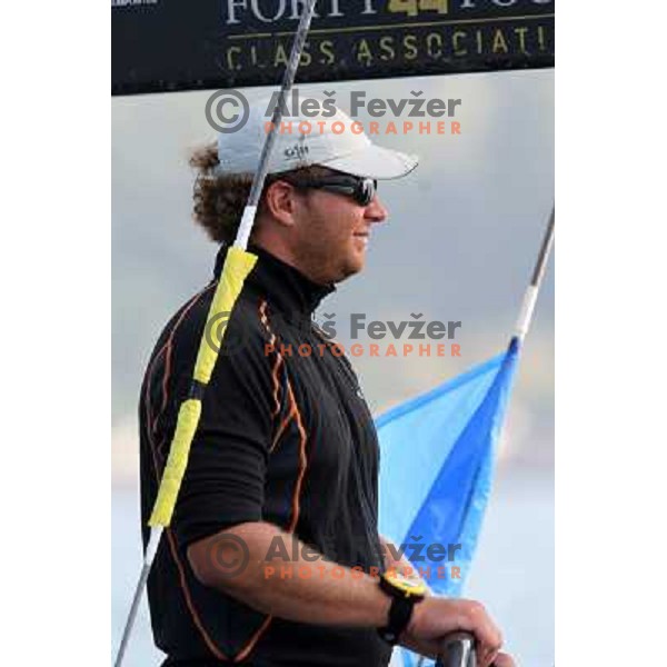 Gasper Vincec during first day of match racing at Bank Sarasin RC 44 Portoroz Cup, Slovenia 29.9.2009 