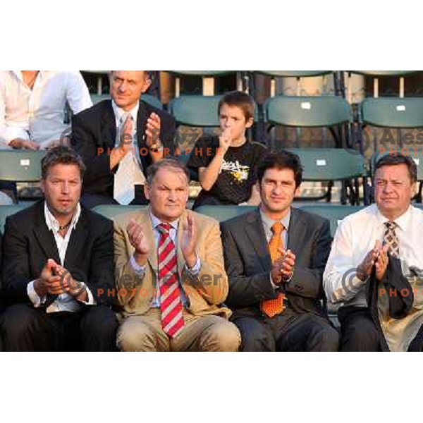 Zoran Kofol, Marko Rajster, Zoran Jankovic, mayor of Ljubljana,, Marko Umberger at Opening ceremony of BMW Ljubljana Open ATP tennis challenger 