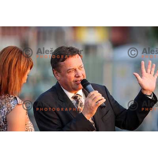 Zoran Jankovic, mayor of Ljubljana at Opening ceremony of BMW Ljubljana Open ATP tennis challenger 