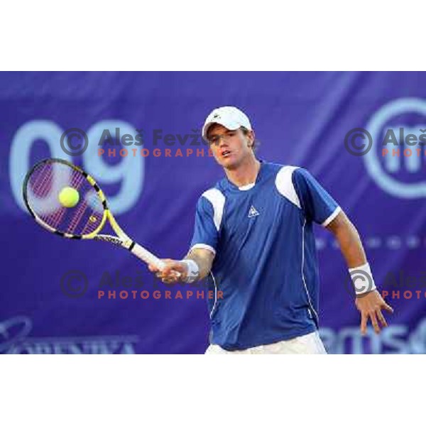 Blaz Kavcic during first round of BMW Ljubljana Open ATP tennis challenger 22.9.2009 