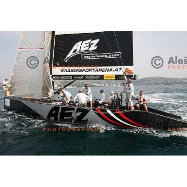 Team Austria and skipper Christian Binder during match racing finals of Bank Sarasin RC 44 Portoroz Open in Portoroz, Slovenia 30.9.2009 