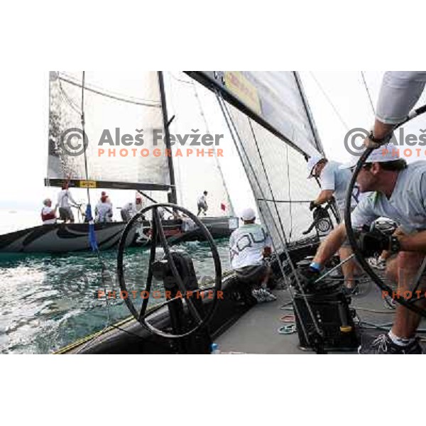 Team Aqua and skipper Cameron Appleton during match racing finals of Bank Sarasin RC 44 Portoroz Open in Portoroz, Slovenia 30.9.2009 