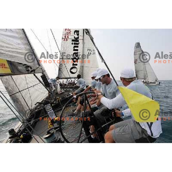 Team Aqua during match racing finals of Bank Sarasin RC 44 Portoroz Open in Portoroz, Slovenia 30.9.2009 