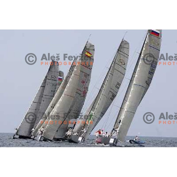 first day of fleet racing at Bank Sarasin RC 44 Portoroz Open in Portoroz, Slovenia 1.10.2009 