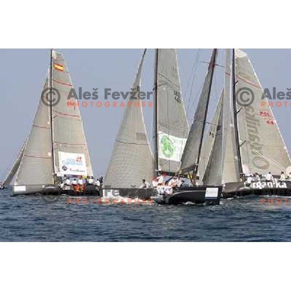 first day of fleet racing at Bank Sarasin RC 44 Portoroz Open in Portoroz, Slovenia 1.10.2009 