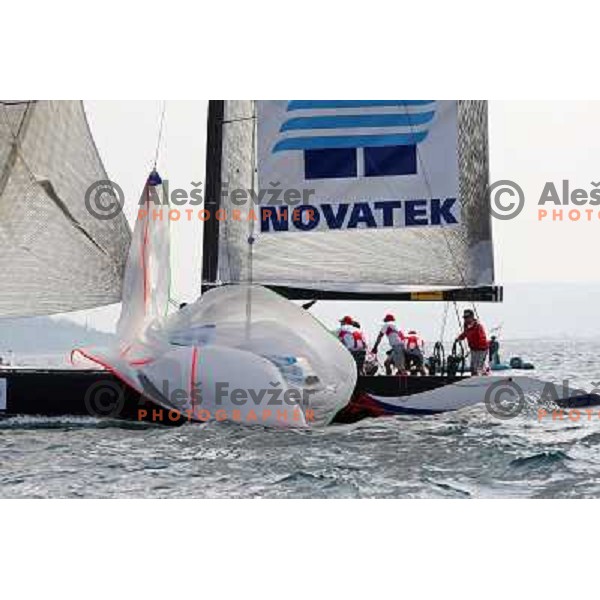 first day of fleet racing at Bank Sarasin RC 44 Portoroz Open in Portoroz, Slovenia 1.10.2009 