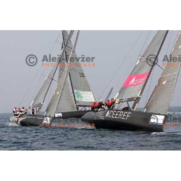 first day of fleet racing at Bank Sarasin RC 44 Portoroz Open in Portoroz, Slovenia 1.10.2009 