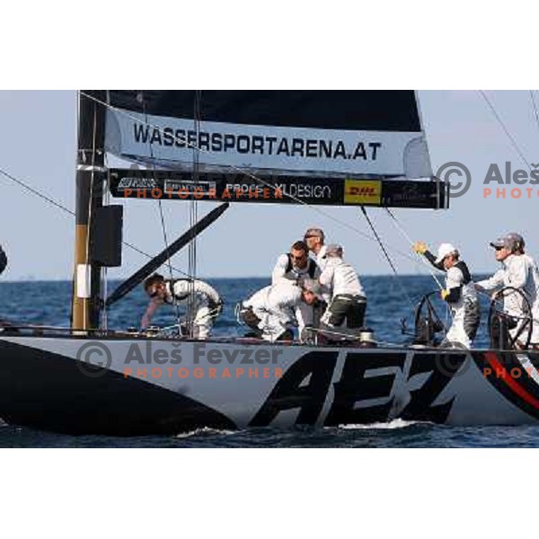 Team Austria during last day of sailing races at Bank Sarasin RC 44 Porotorz Cup 3.10.2009 