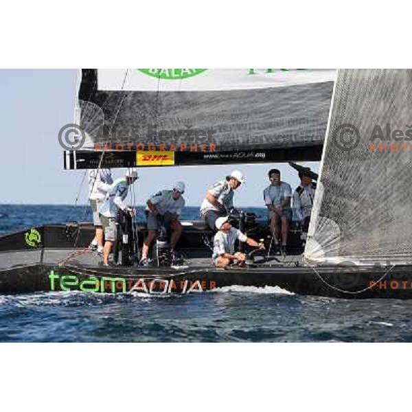 Team Aqua during last day of sailing races at Bank Sarasin RC 44 Porotorz Cup 3.10.2009 