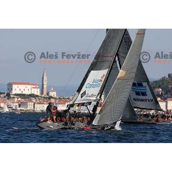 Team Puerto Calero Islas Canarias during last day of sailing races at Bank Sarasin RC 44 Porotorz Cup 3.10.2009 