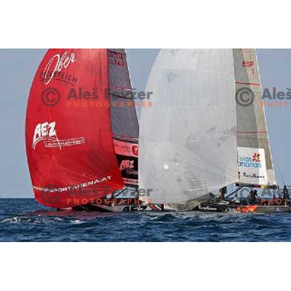 Team Austria, team Puerto Calero Islas Canarias during last day of sailing races at Bank Sarasin RC 44 Porotorz Cup 3.10.2009 