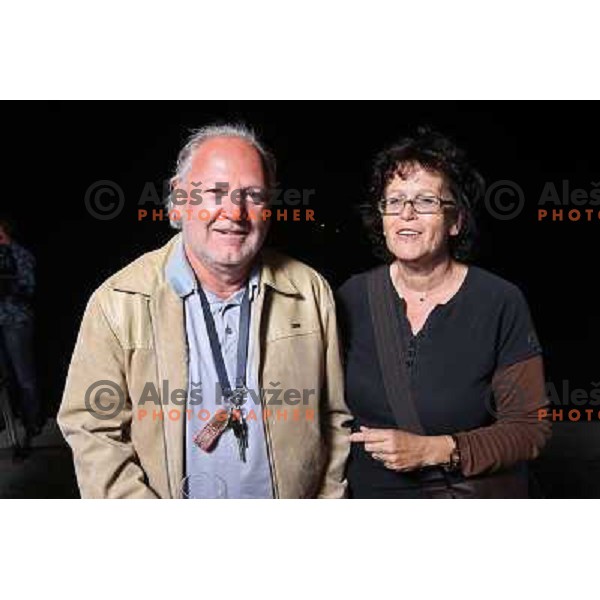 Vanja Valic (left) and his wife at gala dinner during Bank Sarasin RC 44 Portoroz Open 2.10.2009 