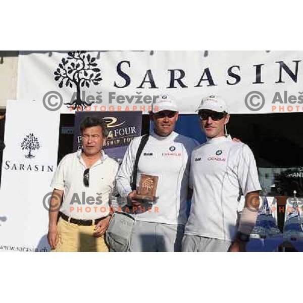 Prize giving ceremony at Bank Sarasin RC 44 Porotorz Cup 3.10.2009 