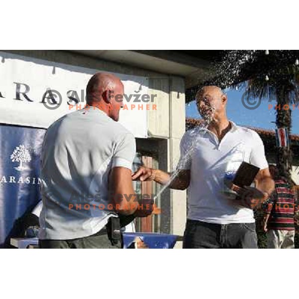 Prize giving ceremony at Bank Sarasin RC 44 Porotorz Cup 3.10.2009 