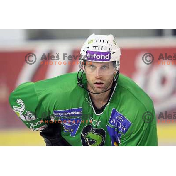 Greg Kuznik during ice-hockey match Tilia Olimpija- VSV, played in round 11 of Ebel league in Hala Tivoli, Ljubljana 9.10.2009. Tilia Olimpija won 3:0 