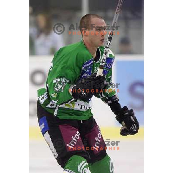 Andrej Tavzelj during ice-hockey match Tilia Olimpija- VSV, played in round 11 of Ebel league in Hala Tivoli, Ljubljana 9.10.2009. Tilia Olimpija won 3:0 