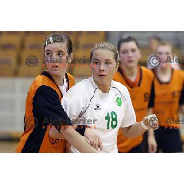 Jerneja Stancin during handball match RK Olimpija- RK Brezice in round 4 of DP, played in Hala Tivoli, Ljubljana 10.10.2009 