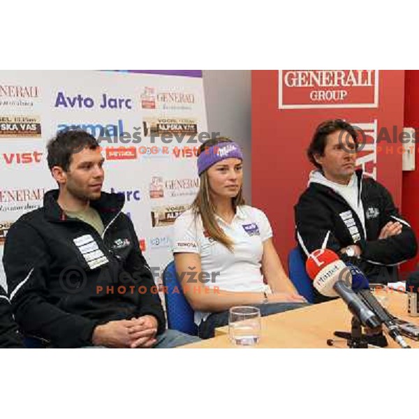 Tina Maze, slovenian alpine skier at press conference before the season 2009-2010 in Ljubljana 12.10.2009 