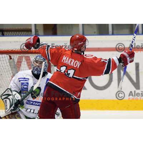 Makrov, Maracle at ice-hockey match Acroni Jesenice- Tilia Olimpija in round 14 of Ebel league, played in Podmezakla Hall, Jesenice 16.10.2009. Acroni Jesenice won 7:5 