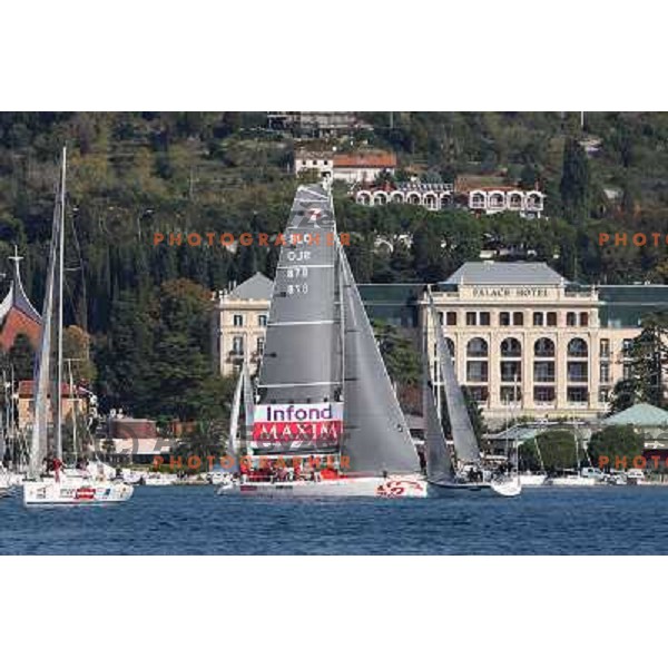team Maxim Magazin in action during season closing regatta Portoroz-Piran-Savudrija in the final of Slovenian Cup in Portoroz 17.10.2009. Maxim Magazin won the regatta and overall standings 