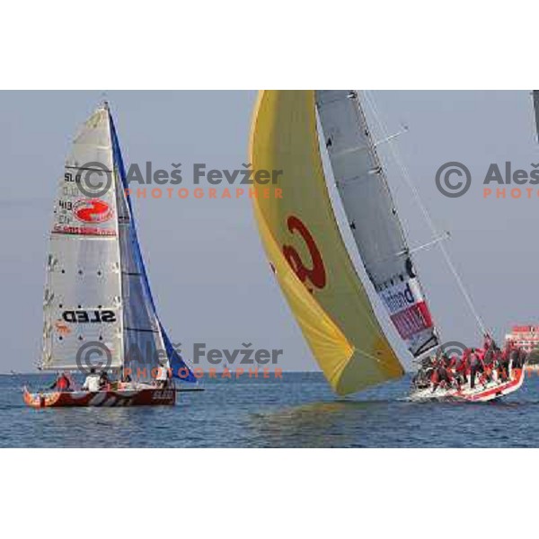 team Maxim Magazin in action during season closing regatta Portoroz-Piran-Savudrija in the final of Slovenian Cup in Portoroz 17.10.2009. Maxim Magazin won the regatta and overall standings 