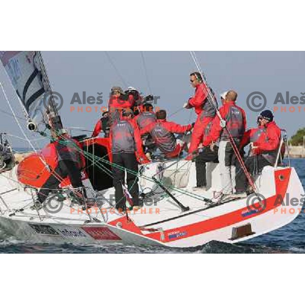 team Maxim Magazin in action during season closing regatta Portoroz-Piran-Savudrija in the final of Slovenian Cup in Portoroz 17.10.2009. Maxim Magazin won the regatta and overall standings 