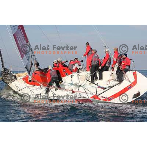 team Maxim Magazin in action during season closing regatta Portoroz-Piran-Savudrija in the final of Slovenian Cup in Portoroz 17.10.2009. Maxim Magazin won the regatta and overall standings 