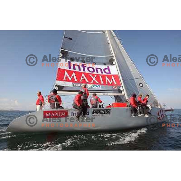 team Maxim Magazin in action during season closing regatta Portoroz-Piran-Savudrija in the final of Slovenian Cup in Portoroz 17.10.2009. Maxim Magazin won the regatta and overall standings 
