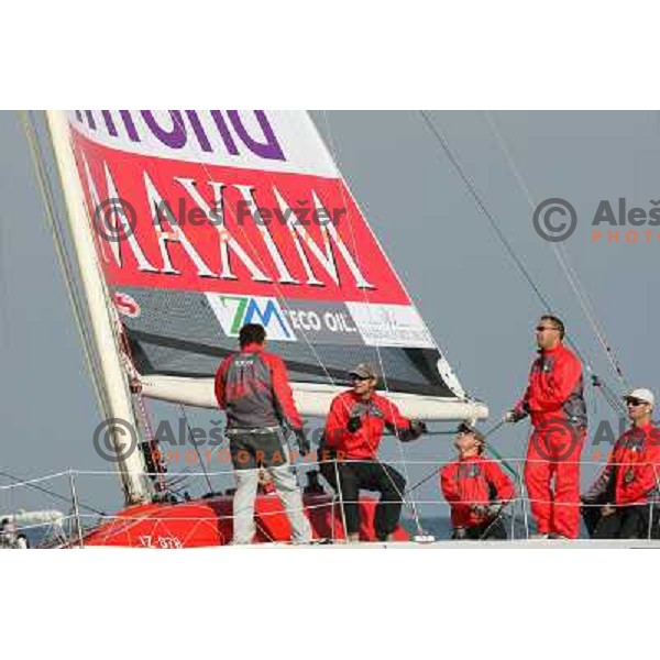 team Maxim Magazin in action during season closing regatta Portoroz-Piran-Savudrija in the final of Slovenian Cup in Portoroz 17.10.2009. Maxim Magazin won the regatta and overall standings 