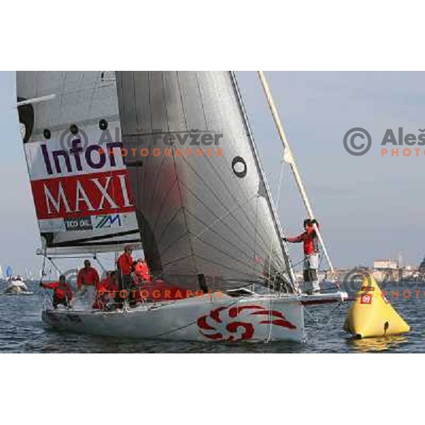 team Maxim Magazin in action during season closing regatta Portoroz-Piran-Savudrija in the final of Slovenian Cup in Portoroz 17.10.2009. Maxim Magazin won the regatta and overall standings 