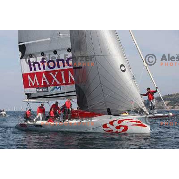 team Maxim Magazin in action during season closing regatta Portoroz-Piran-Savudrija in the final of Slovenian Cup in Portoroz 17.10.2009. Maxim Magazin won the regatta and overall standings 